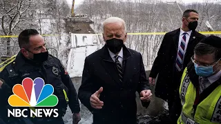 Biden Visits Collapsed Pittsburgh Bridge: 'We're Going To Fix Them All'