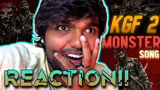 The Monster Song | REACTION!! | KGF Chapter 2 | Ravi Basrur | Yash | Sanjay Dutt | Prashanth Neel