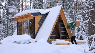 Building A-Frame Cabin in Northern Sweden Part 3