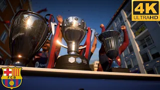 EA SPORTS FC™ 24 | FC BARCELONA TROPHIES CELEBRATIONS with Fans in Bus parade