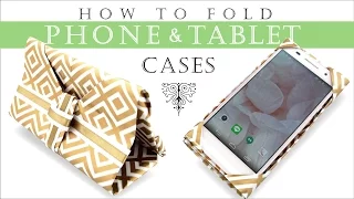 [折るだけ簡単] スマホケース& タブレットケースの作り方　 iPhone case & Tablet Case DIY [Origami]