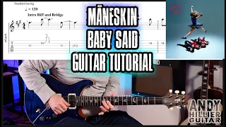 How to Play Måneskin Baby Said Guitar Tutorial Lesson