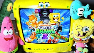 NICKELODEON ALL STARS BRAWL 2 ON THE SPONGEBOB CRT TV (EVERYONE IS HERE)