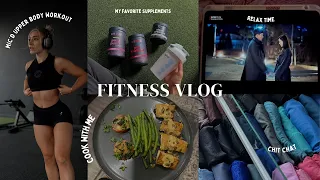 Fitness Vlog: Upper Body Workout, Healthy Recipes, My Pre Workout Routine & More!!!