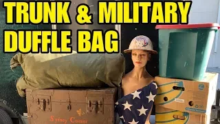 FOUND TRUNK & MILITARY DUFFLE BAG ! I bought an abandoned storage unit