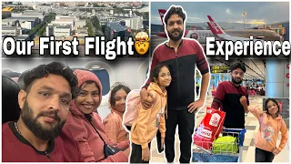 First Flight Traveling Experience✈️ஜன்னல் Seat கிடைச்சிருச்சு‼️இவ்வளவு பெரிய Checking Process ஆஹா⁉️