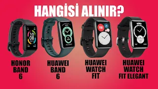 Honor Band 6 - Huawei Band 6 - Huawei Watch Fit Karşılaştırma ve İnceleme