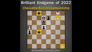 A Brilliant Endgame of 2022 | 4 Queens | Wadsworth vs Grieve 2022