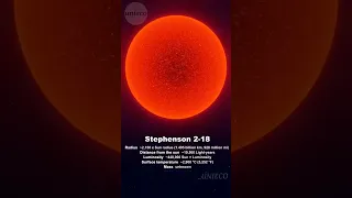 Sun vs Largest Star in known Universe | Stephenson 2-18 | UNIECO #shorts