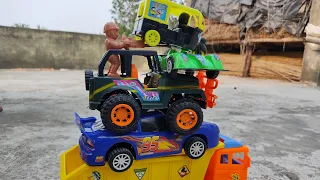 Diy mini dumper to making concrete road | Construction Vehicles, popular car toys vehicles #toys #2