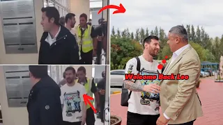 World Champion Lionel Messi Lands in Argentina for the Match against Panama