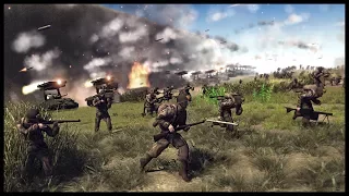 1560 ROCKETS! British & Soviet Combined Arms Fort Assault - Men of War RobZ Realism Mod Gameplay