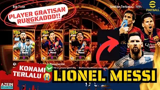 GACHA BIGTIME LIONEL MESSI! PLAYER GRATISAN DIBUAT RUNGKAD KONAMI! TERLALU😭! Efootball 2024 mobile