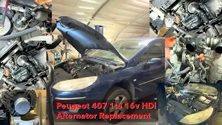 Peugeot 407 1.6 16v HDi Alternator Replacement