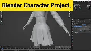 Make skirt | #44 Blender 3d character modeling | tutorial