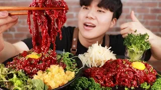 [Eng Sub]Korean Raw Beef Tartare +Beer MUKBANG EATING SHOW!