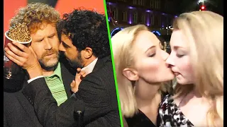 Moments When Celebrities Kissing Each Other On Live TV