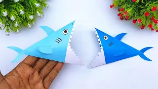 How To Make Paper Baby Shark | Handmade Paper Toy Fish Easy | Making Paper Fish Step By Step