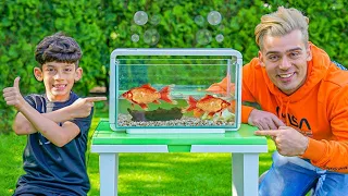 Jason play and help take care of fish story