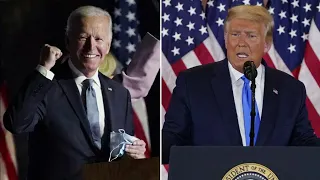 Biden and Trump send different messages as final presidential votes are counted