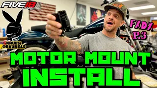 How to install a motor mount on a dyna fxdx and kruesi originals k bar engine guard   #3