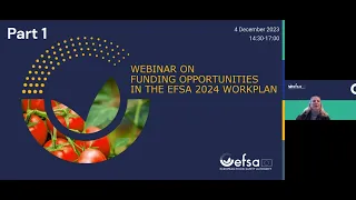 Webinar on funding opportunities in the EFSA 2024 workplan