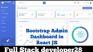 Convert any HTML or Bootstrap Admin Dashboard into React JS Project| Admin Panel in React JS Project