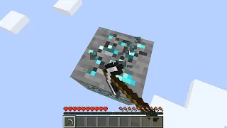 Minecraft but you survive on 1 diamond block...