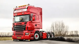 TUKKIE TRANS SCANIA R500 V8 LOUD open pipe sounds [ONBOARD]