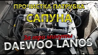 Как прочистить патрубок сапуна на Деу Ланос за три минуты.