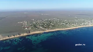 Крым, Окуневка, Черноморский район, возле Черного моря, Тарханкутская гряда, вид с квадрокоптера.