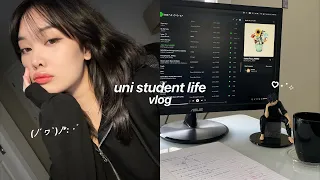 uni vlog💻 Seasonal stress, realistic worries about school, staying at home & studying for finals