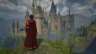 Hogwarts Legacy Relaxing Walk during Sunset/Night ASMR 4K