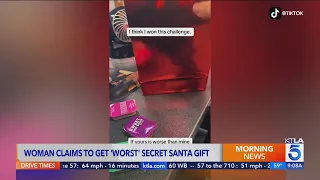 Woman claims to get "worst" secret santa gift, goes viral