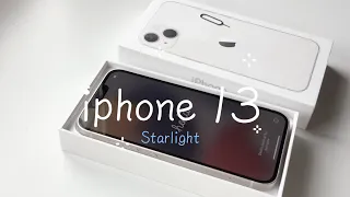 Unboxing แกะกล่อง iphone 13 สี starlight