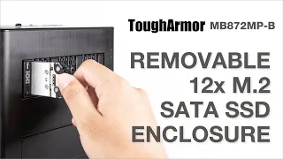 ICY DOCK Rugged 12 x M.2 SATA SSD Mobile Rack Enclosure for 5.25" Bay | ToughArmor MB872MP-B