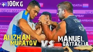 ALIZHAN MURATOV vs MANUEL BATTAGLIA | +110 kg LEFT ARM | WORLDARM 2022 TURKEY MAN SÊNIOR