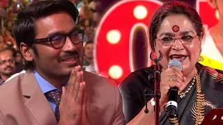 Usha Uthup and Dhanush sing Kolavari Di Song.