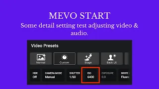 Mevo Start Video & Audio Settings Test