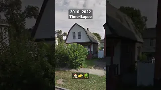 What used to be a cute House In Detroit.. #googlemaps #timelapse #abandoned #exploring #detroit
