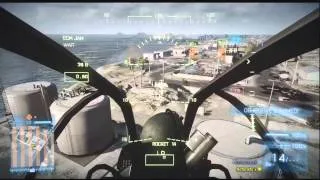 BF3: 500 Kills In The Viper Helicopter Kharg Island Perfect Teamwork Best Gunner Ever!!