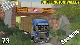 TALL LOAD SQUEEZING UNDER THE LOW BRIDGE Chellington Valley Timelapse - FS19 Ep 73