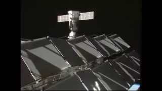 Soyuz Spacecraft Moved to a New Parking Place at the Space Station