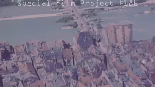 Regensburg 1945 nach den Luftangriffen und Fliegerbomben [Luftaufnahmen in Farbe im Tiefflug]