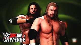 WWE 2K18 Universe Mode Ep 1 - Triple H & AJ Styles! HHH World Champion!