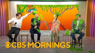 "CBS Mornings" team gets slimed to celebrate the Nickelodeon Kids' Choice Awards