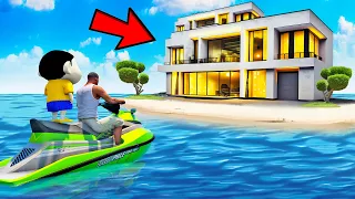 SHINCHAN AND FRANKLIN BOUGHT THE LUXURIOUS 100 CRORE RUPEES MANSION ON AN ISLAND IN GTA 5