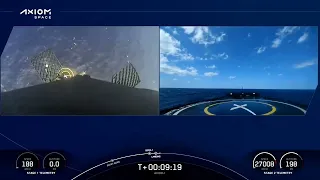 Falcon 9 Ax-1 mission uncut landing