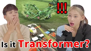 Koreans React to America's AMAZING Agriculture Technology!! (And SIZE...)