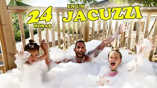 PASAMOS 24 HORAS EN EL JACUZZI - HACEMOS LA FIESTA DE LA ESPUMA | Familia Amiguindy